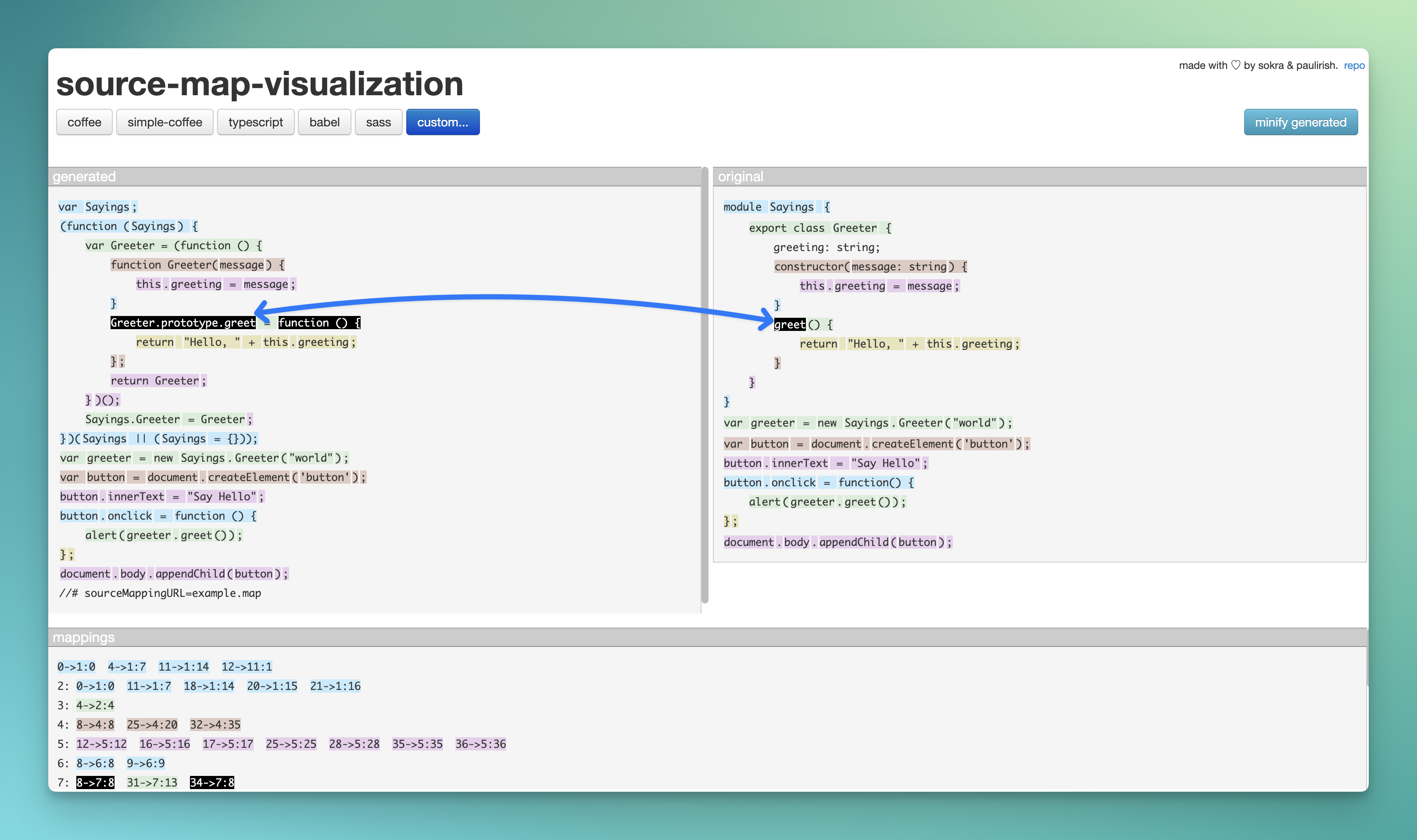 Example source map from sokra source-map-explorer